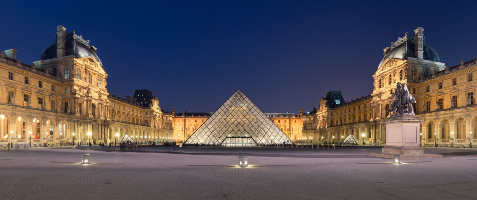 The glass pyramid of the Louvre