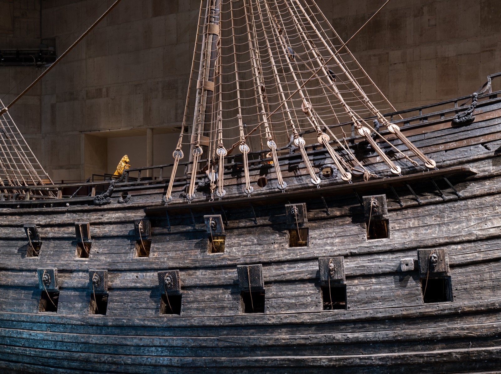 The Vasa warship at sea